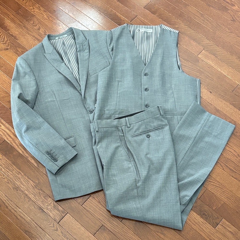 Bachrach Grey 3 piece suit